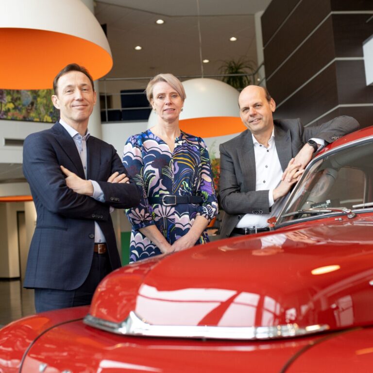 Foto van de Raad van Bestuur (Hans Coffeng, Ageeth Bakker en Marcel van de Lustgraaf).